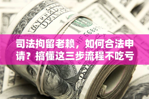 北京司法拘留老赖，如何合法申请？搞懂这三步流程不吃亏！