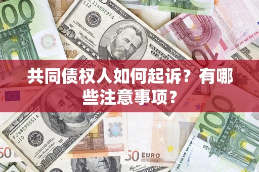 北京共同债权人如何起诉？有哪些注意事项？